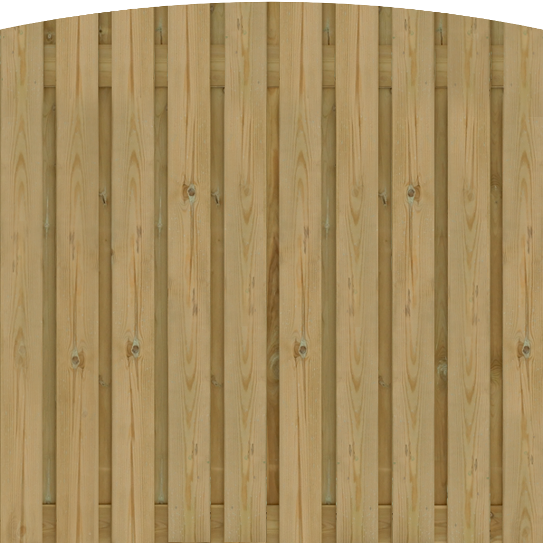 Grenen tuinscherm 21 planks (19+2) toog verticaal 180x180-170cm